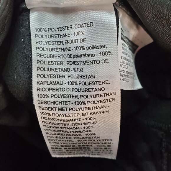 Levis Pants Womens 28 Premium Black Faux Leather Pants Math Club Slacks - Picture 4 of 11